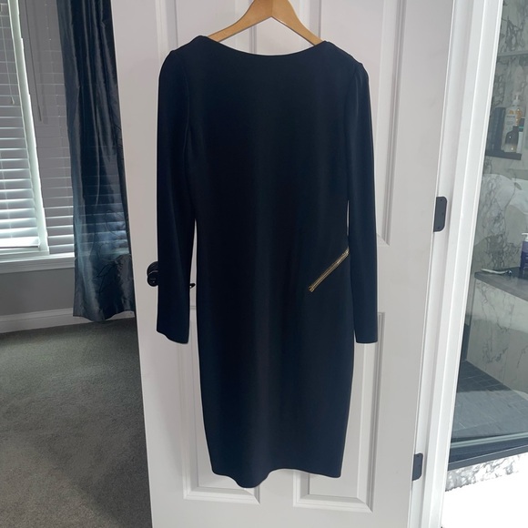 TOM FORD Famous Zipper Open Back Dress BLACK with GOLD Zipper ICONIC VINTAGE 44 - Picture 8 of 15